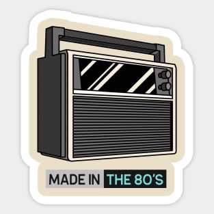 Made In The 80's / Radio / Retro Design Sticker